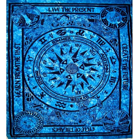 Cycle of the Ages Cotton Tapestry Wall Hanging - Picture 2 of 2